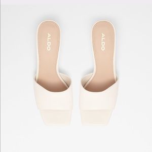 New Aldo Velalith White Block Sandal